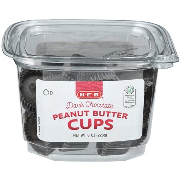 H-E-B Dark Chocolate Peanut Butter Cups, 8 oz