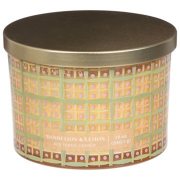 Foundry Candle Co. Dandelion & Lemon Scented Soy Blend 3 Wick Candle