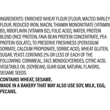 Thomas' High Protein 21g Pre-Sliced Plain Bagels, 4 ct