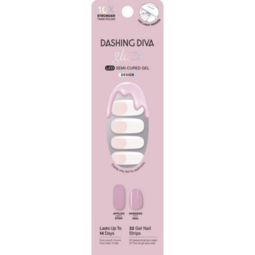 Dashing Diva Glaze Pearly White Gel Nail Strips