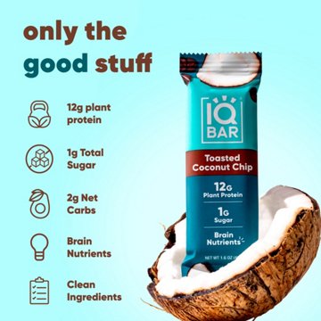 IQBar 12g Plant Protein Bar - Toasted Coconut Chip