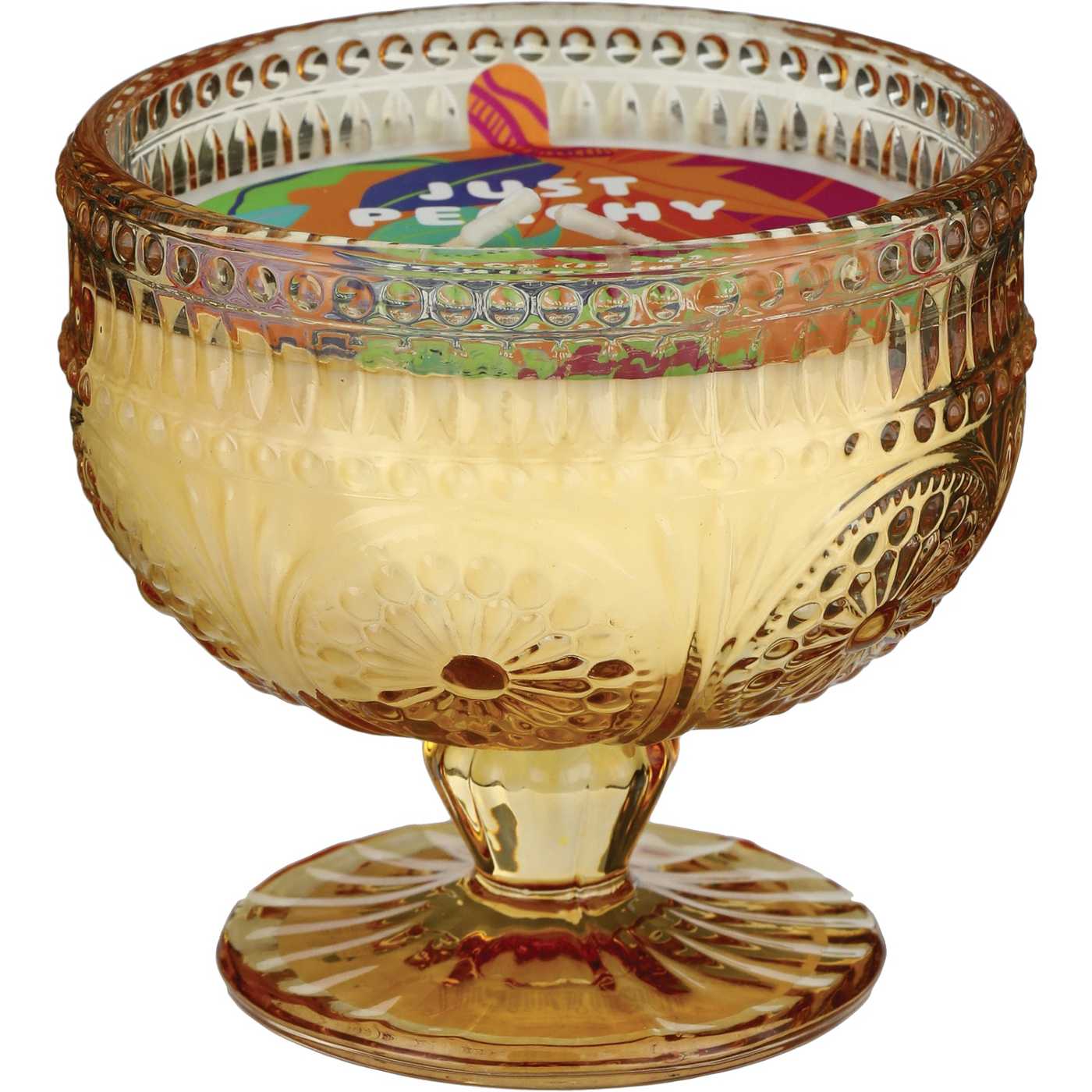 Destination Holiday Just Peachy Scented Cocktail Glass Candle; image 1 of 2