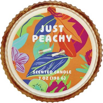 Destination Holiday Just Peachy Scented Cocktail Glass Candle, 7 oz