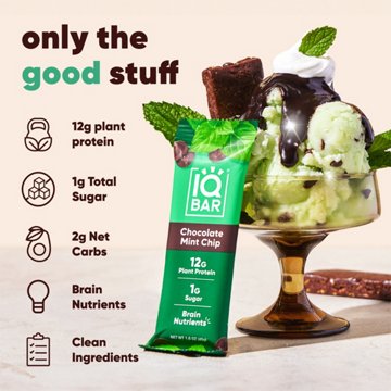 IQBar 12g Plant Protein Bar - Chocolate Mint Chip