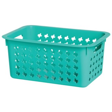 our goods Small Texas Storage Bin - Teal, 12.9" x 8.66" x 5.7"