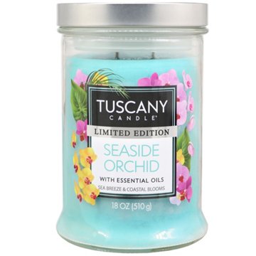 Tuscany Candle Seaside Orchid Scented Jar Candle, 18 oz