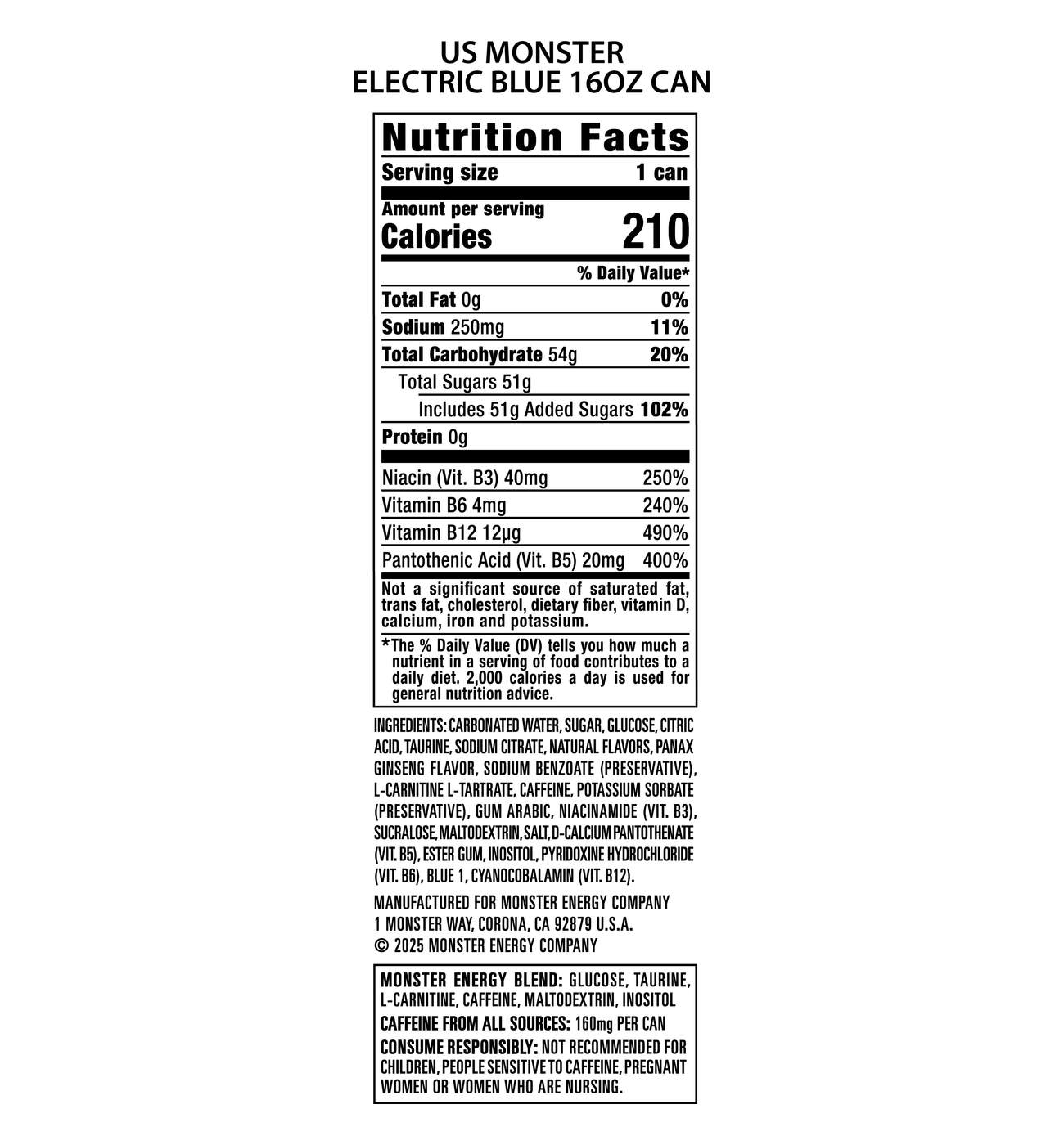 Monster Energy Monster Energy Electric Blue; image 6 of 6