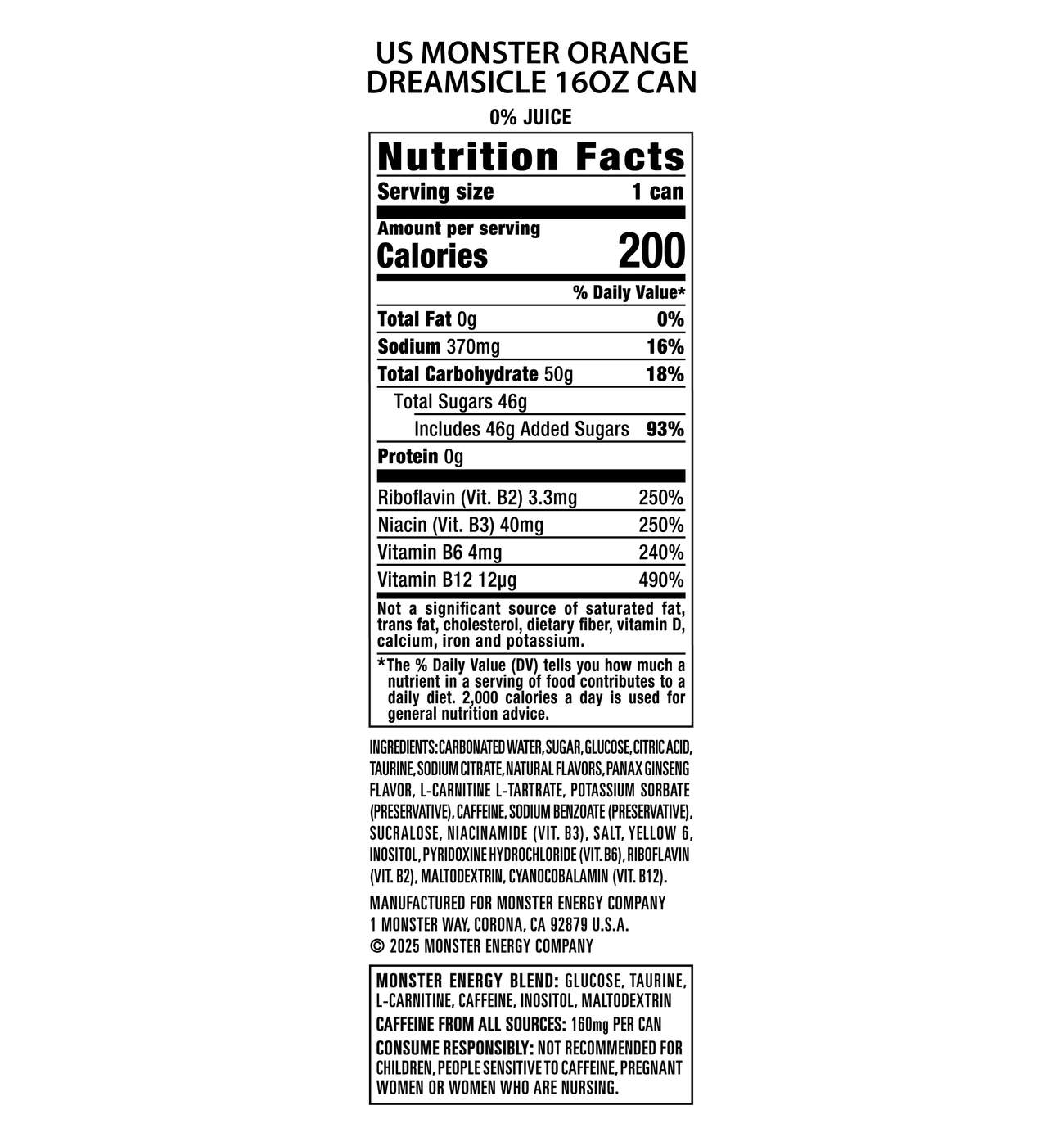 Monster Energy Orange Dreamsicle; image 4 of 6