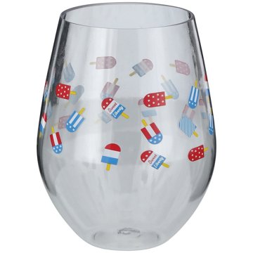 Destination Holiday Stemless Wine Glass - Popsicles, 30 oz