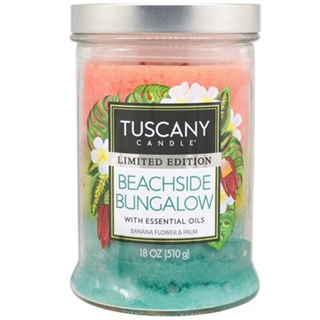 Tuscany Candle Beachside Bungalow Scented Jar Candle, 18 oz