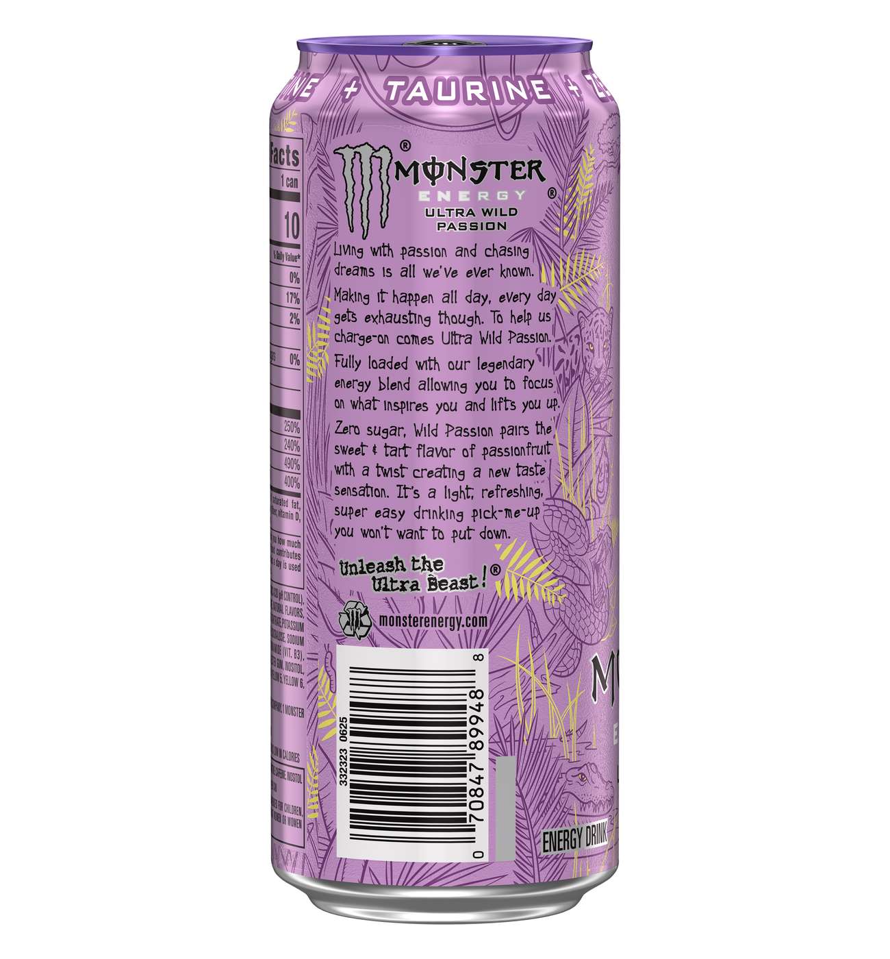 Monster Energy Zero Sugar Ultra Wild Passion; image 4 of 5