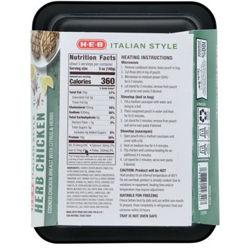 H-E-B Fully Cooked Italian Style Herb Chicken