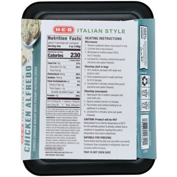 H-E-B Fully Cooked Italian Style Chicken Alfredo