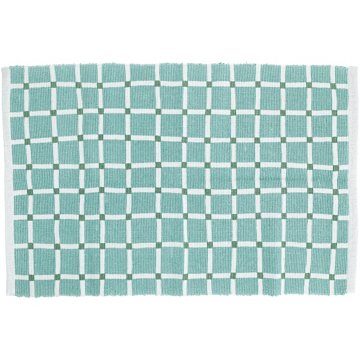Destination Holiday Scatter Rug - Blue Grid