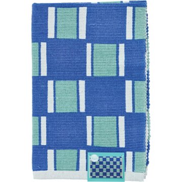 Destination Holiday Scatter Rug - Blue & Teal Grid
