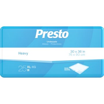 Presto Heavy Underpads, 25 ct