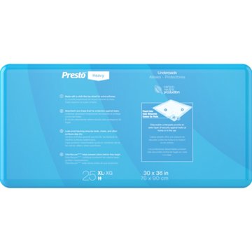 Presto Heavy Underpads, 25 ct