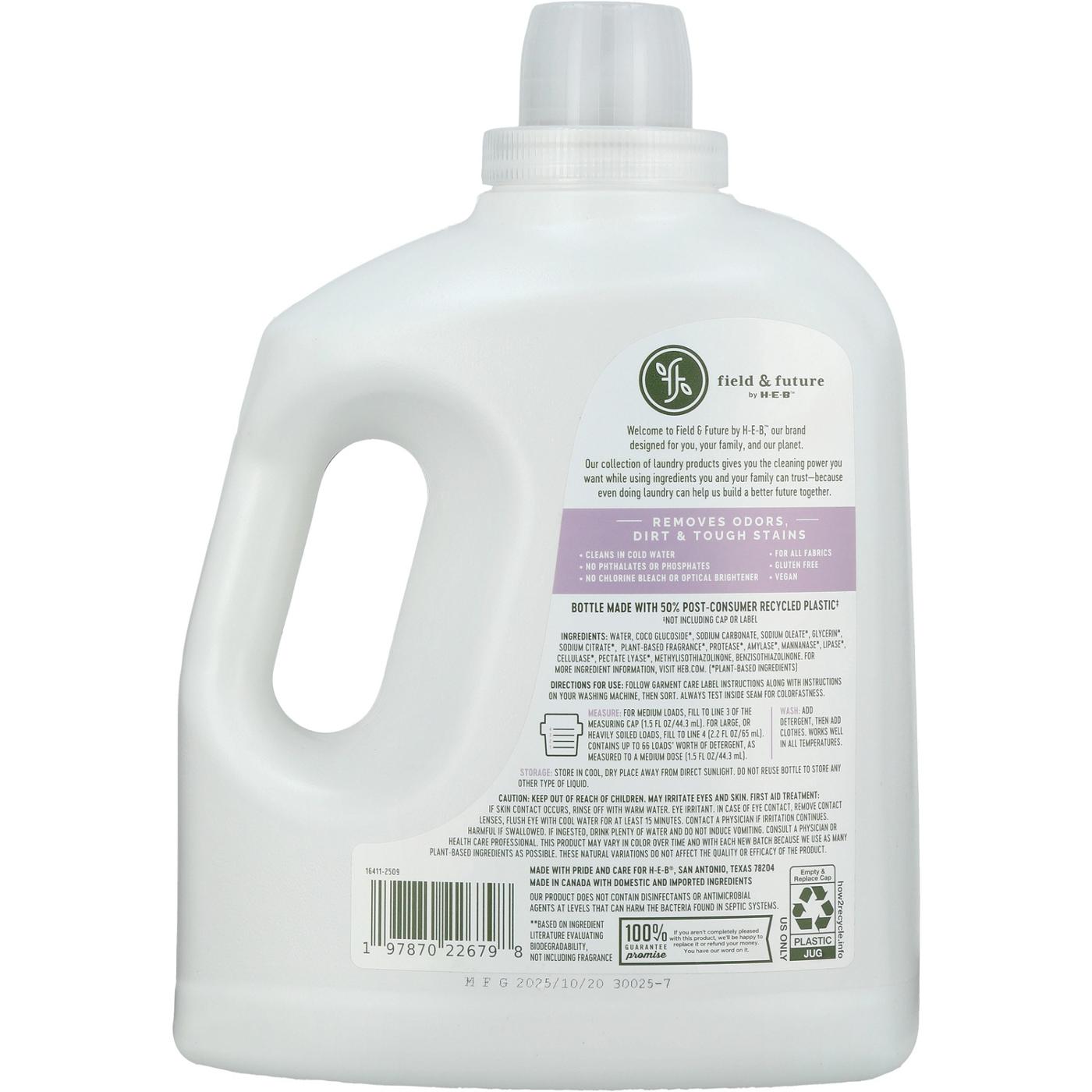 Field & Future by H-E-B Liquid Laundry Detergent, 66 Loads - Lavender; image 5 of 6