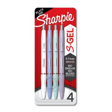 Sharpie S-Gel 0.7mm Medium Point Pen- Black Ink, 4 ct