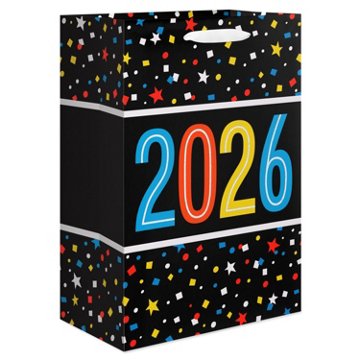American Greetings Medium Graduation Gift Bag - 2026 Confetti, 3.94" x 10.03" x 7"