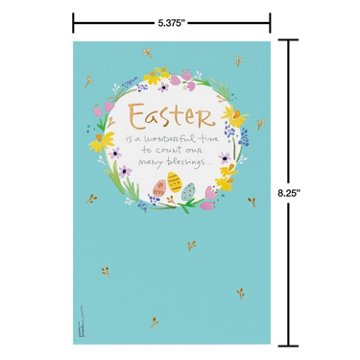 American Greetings Easter Card Count - Your Blessings, 8.25" x 5.375"