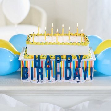 American Greetings Happy Birthday Pop-Up Cake Stand Kit, 19.75" x 27.5" x 4.75"