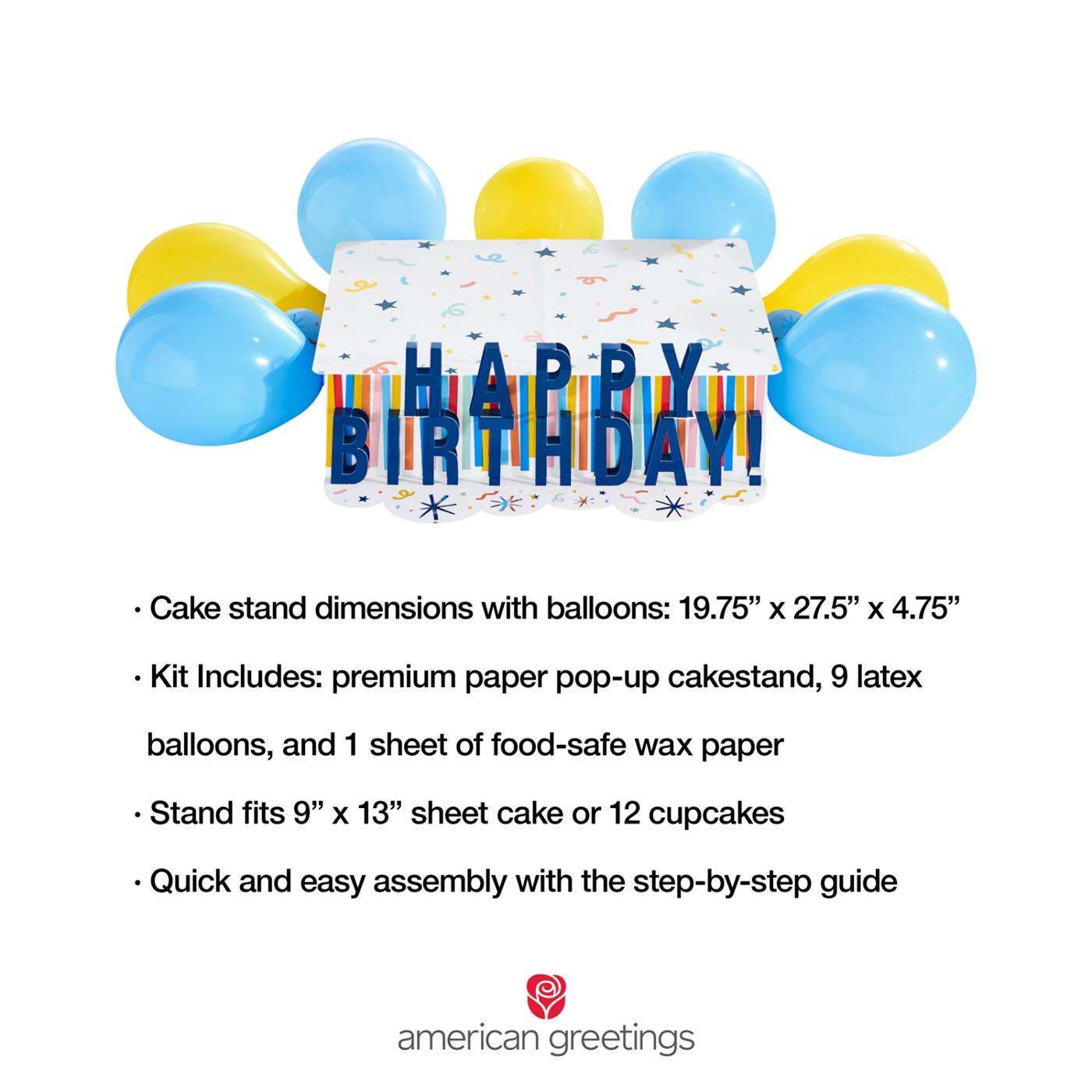 American Greetings Happy Birthday Pop-Up Cake Stand Kit; image 4 of 6