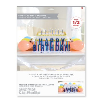 American Greetings Happy Birthday Pop-up Cake Stand with Balloons Kit, 25" x 32.5" x 6.25"