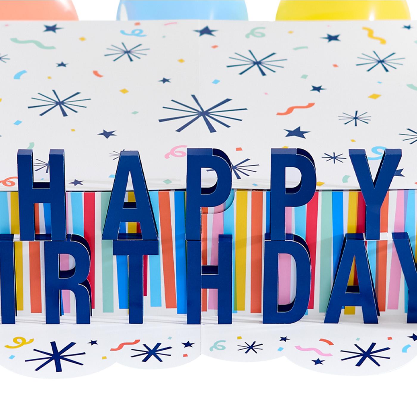 American Greetings Happy Birthday Pop-up Cake Stand with Balloons Kit; image 4 of 5