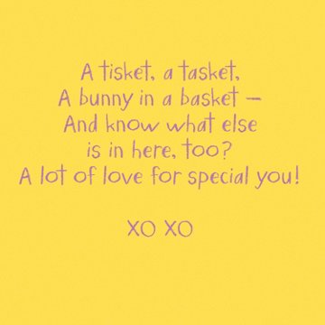 American Greetings Easter Card for Kids - Colorful Easter Basket, 6.75" x 4.625"