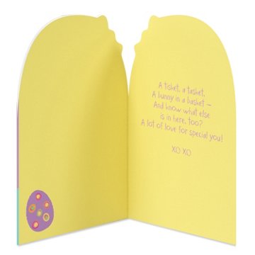 American Greetings Easter Card for Kids - Colorful Easter Basket, 6.75" x 4.625"