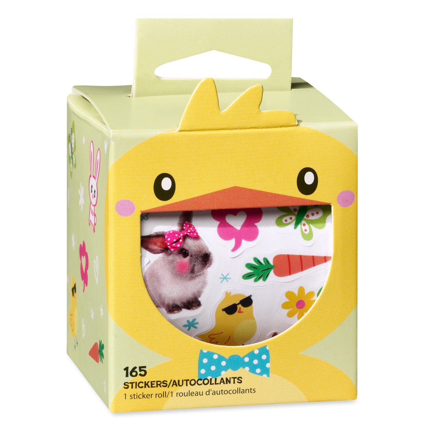 American Greetings Easter Mini Sticker Roll, Cute Animals (1 Roll, 165 Stickers); image 1 of 4