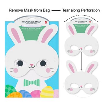 American Greetings Easter Bunny Gift Bag with Removable Bunny Mask, 3.94" x 10.03" x 7"