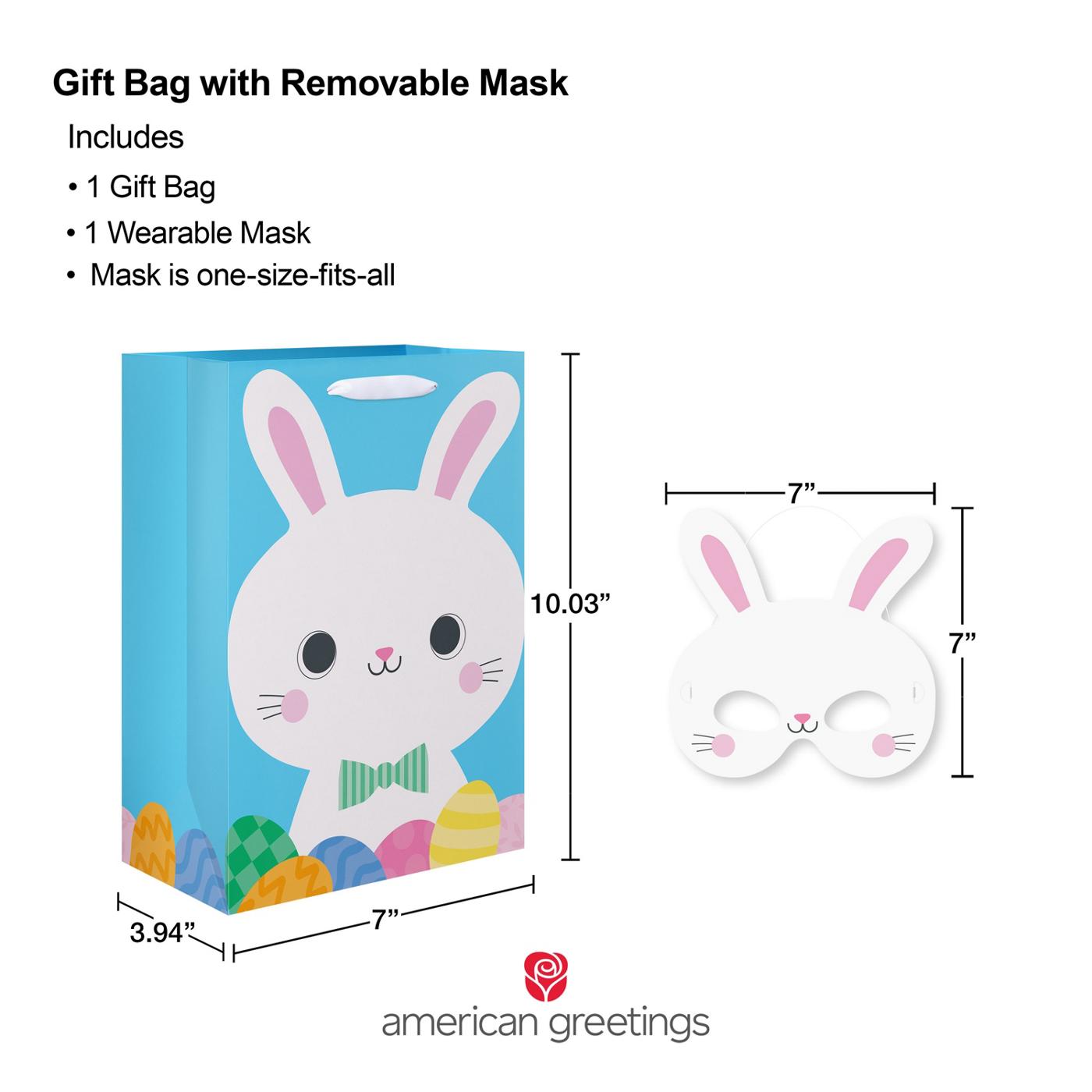 American Greetings Easter Bunny Gift Bag with Removable Bunny Mask; image 4 of 6