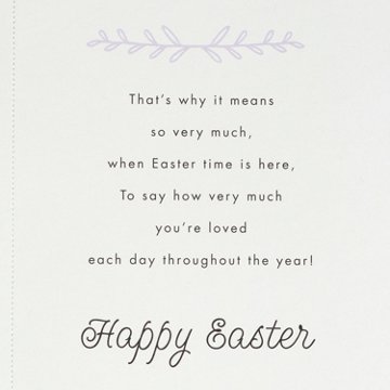 American Greetings Easter Card - Springtime Bunny, 8.25" x 5.375"