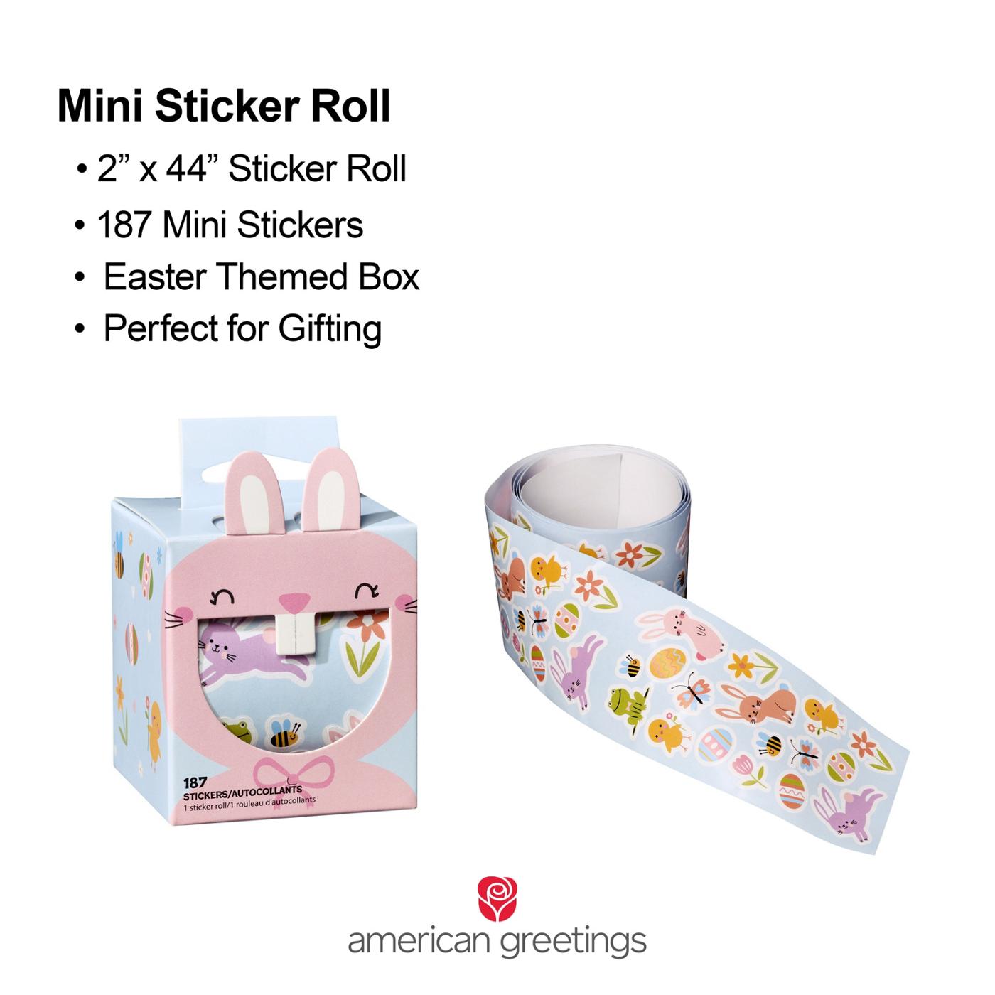 American Greetings Easter Mini Sticker Roll, Easter & Spring Characters (1 Roll, 187 Stickers); image 4 of 4