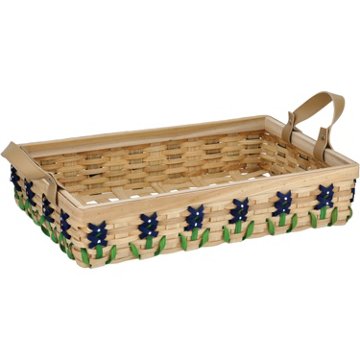 Destination Holiday Bluebonnet Woodchip Basket, 17.71'' x 11.81'' x 3.5"