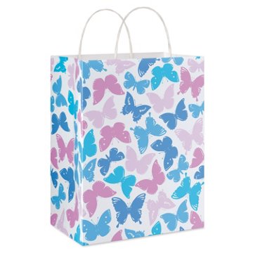 American Greetings Colorful Butterflies Medium Easter Gift Bag, 4.75" x 10" x 7.75"