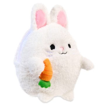 American Greetings Easter Plush Bunny with Zipper Pouch, 4" x 7"