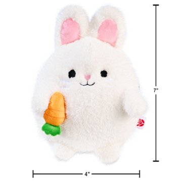 American Greetings Easter Plush Bunny with Zipper Pouch, 4" x 7"
