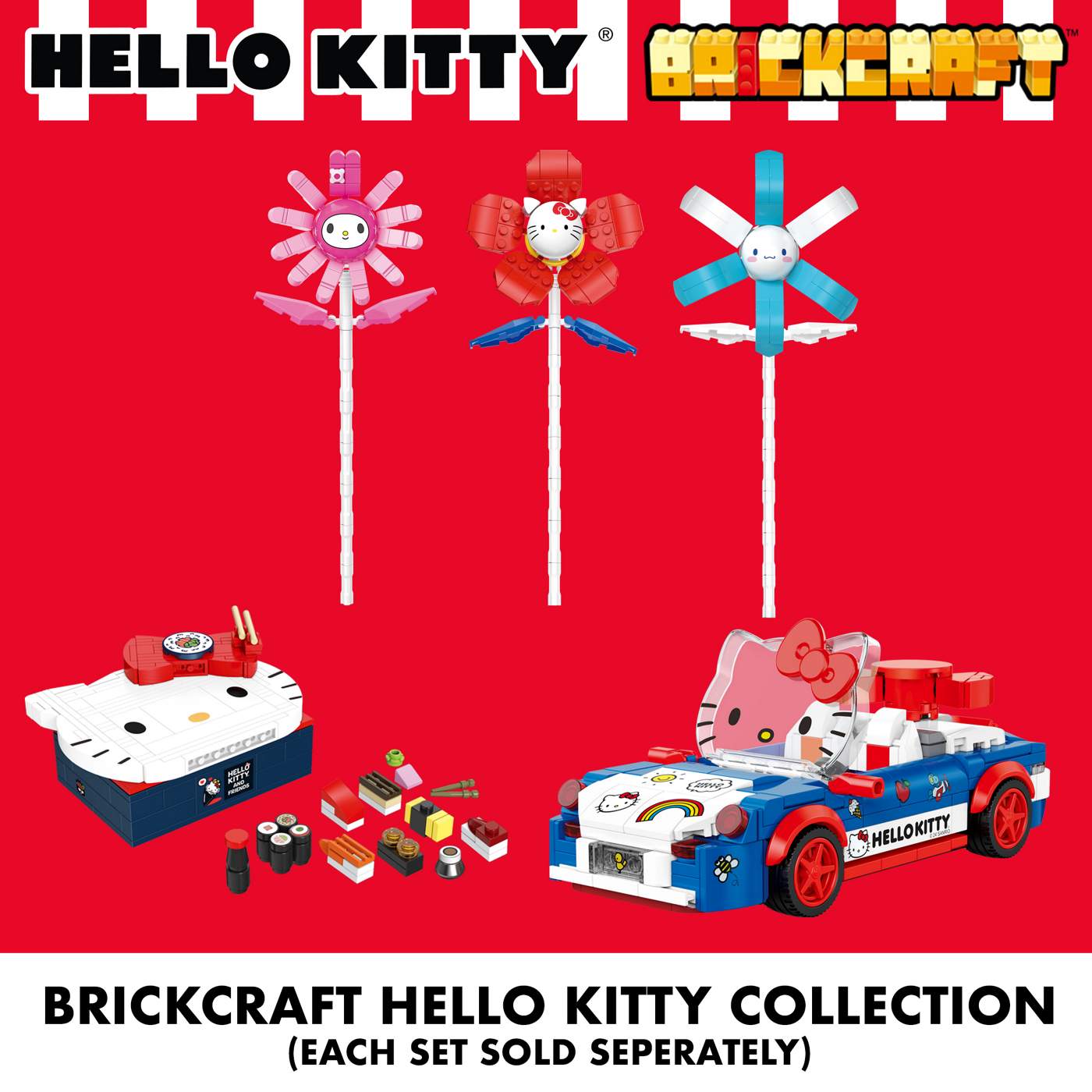 Brickcraft Hello Kitty Cinnamoroll Flower Building Set; image 7 of 10