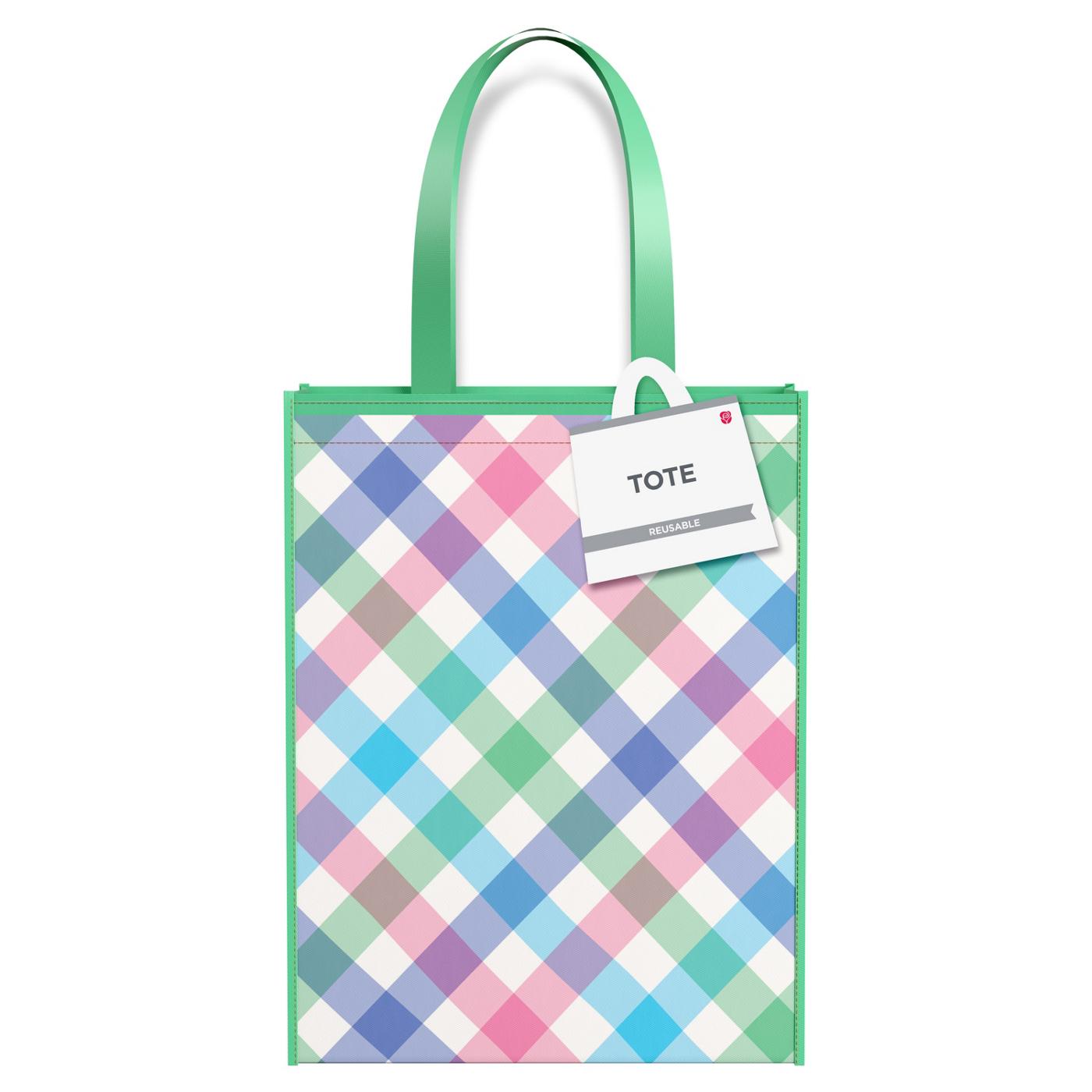 American Greetings Plaid Design Easter Themed Reusable Tote Bag; image 5 of 5