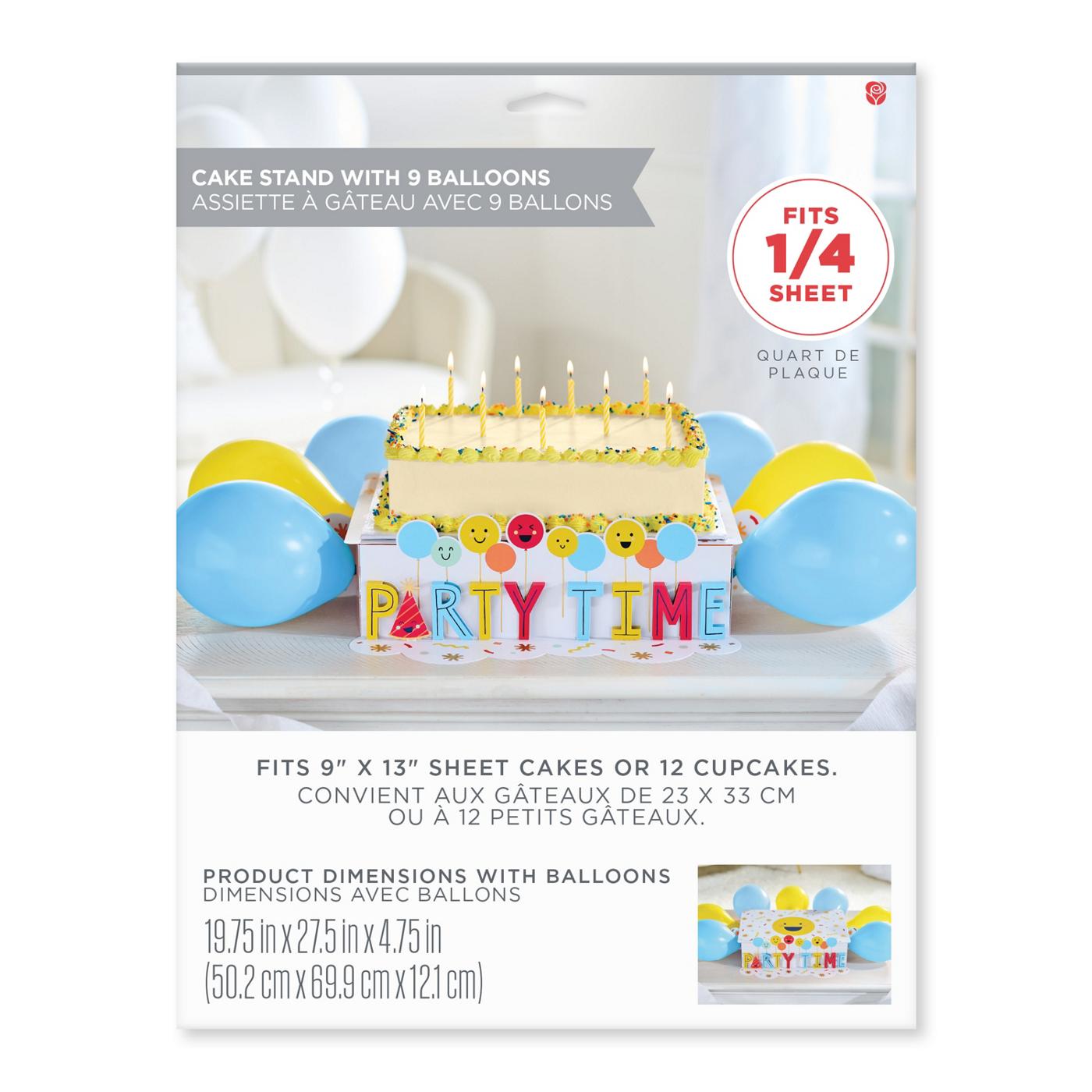 American Greetings Smiley Party Time Design Birthday Pop-Up Cake Stand Kit; image 1 of 6