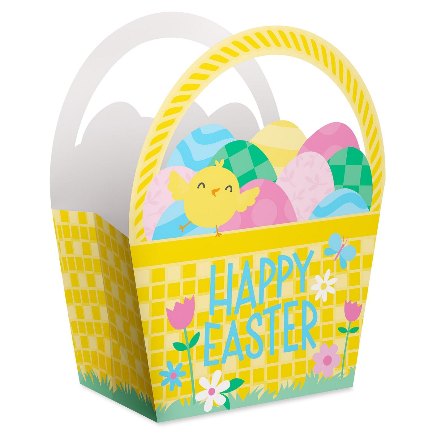 American Greetings Decorative Chick & Colorful Eggs Easter Basket Gift Bag; image 1 of 4