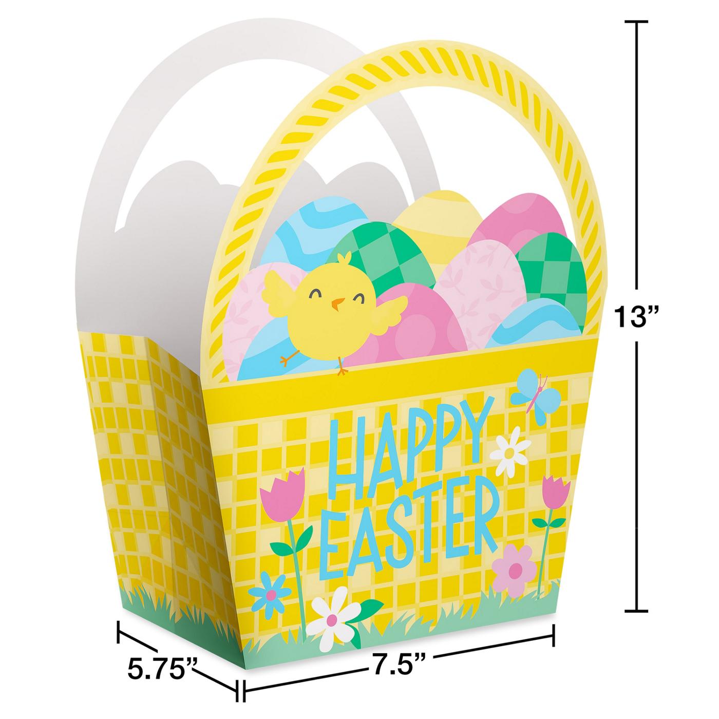 American Greetings Decorative Chick & Colorful Eggs Easter Basket Gift Bag; image 2 of 4