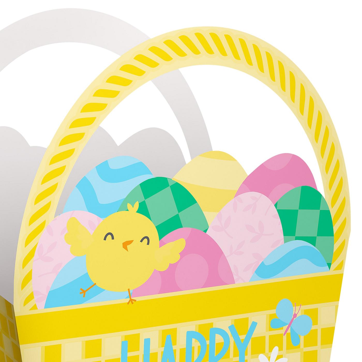 American Greetings Decorative Chick & Colorful Eggs Easter Basket Gift Bag; image 3 of 4
