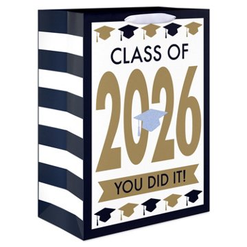 American Greetings Jumbo Graduation Gift Bag - Class of 2026 You Did It, 8.25" x 20" x 14.75"