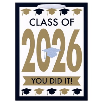 American Greetings Jumbo Graduation Gift Bag - Class of 2026 You Did It, 8.25" x 20" x 14.75"