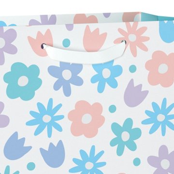 American Greetings Pastel Floral Large Easter Gift Bag, 5" x 12.75" x 10"