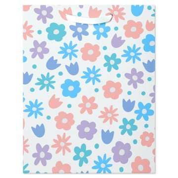 American Greetings Pastel Floral Large Easter Gift Bag, 5" x 12.75" x 10"